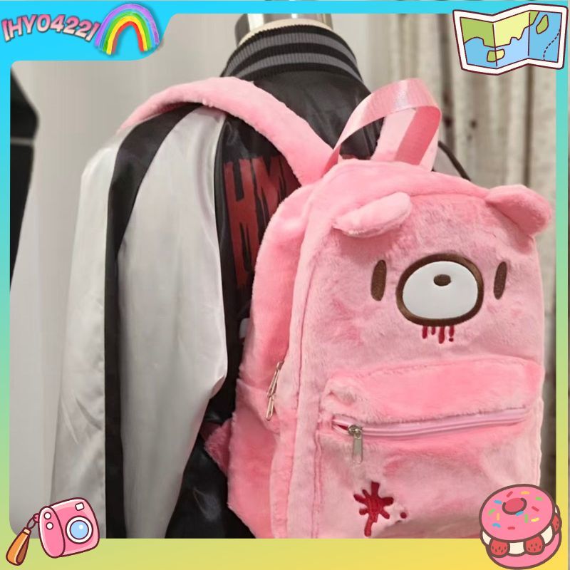 Fashion Backpack Women - Gloomy Bear Cute Backpack Pink Large