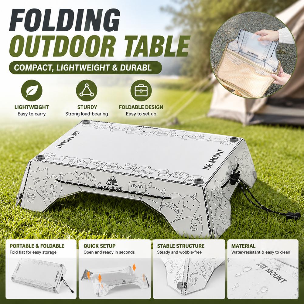Foldable Backpack Small - Folding Camping Table Ultralight PP Mini