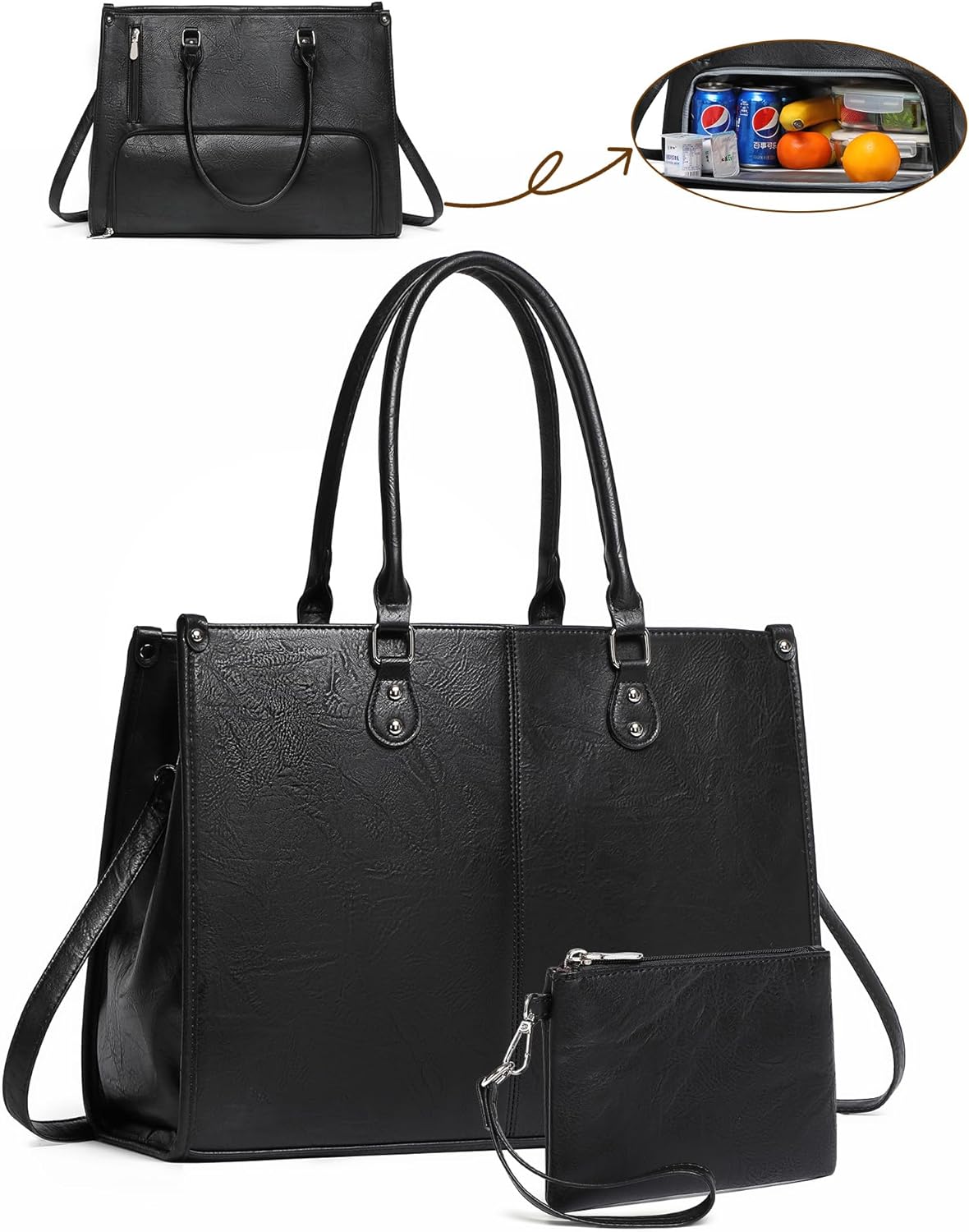 2 in 1 Laptop Tote Bag with In - Laptop Backpack 15.6 ulasan dan harga