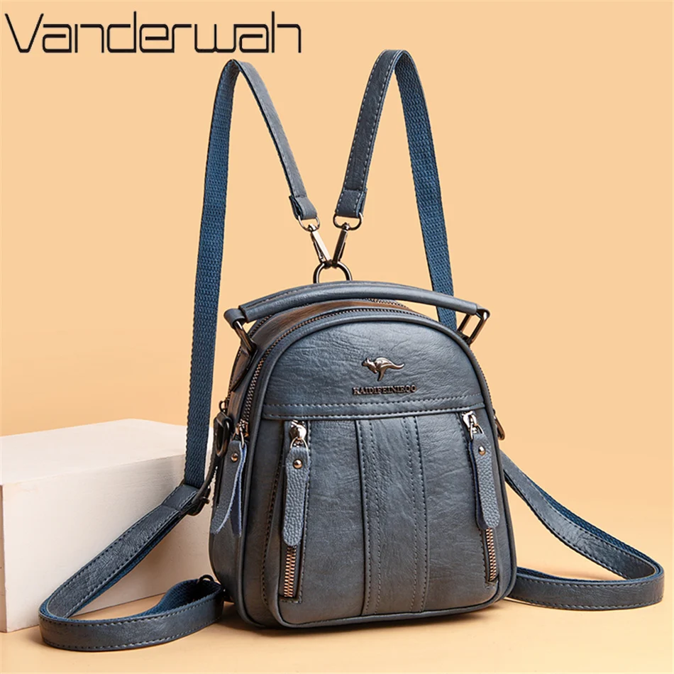 4 In 1 Leather Backpacks Multi - Mini Backpack Purse ulasan dan harga