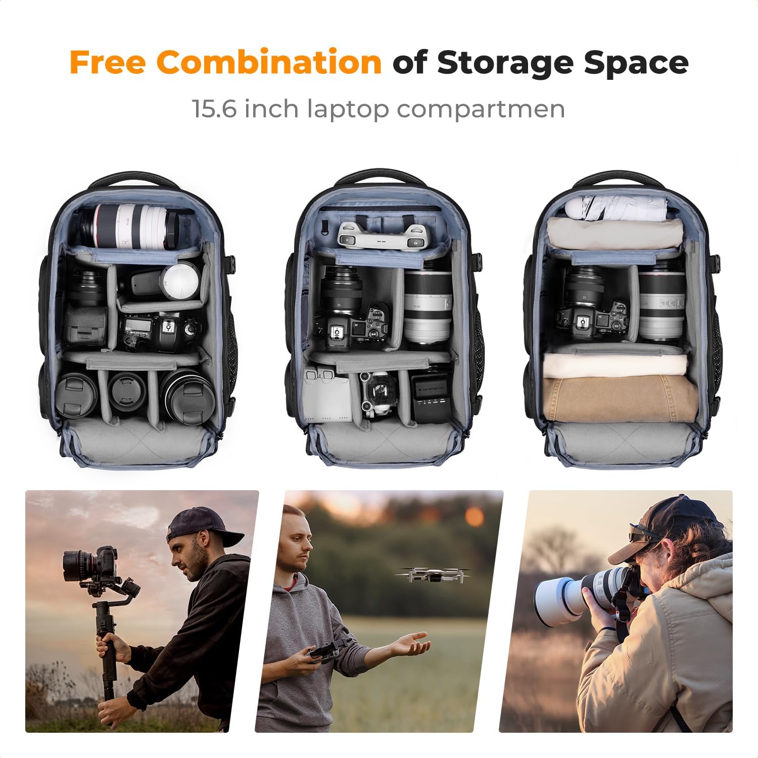 K&F CONCEPT Camera Backpack,25 - Laptop Backpack 15.6 ulasan dan harga