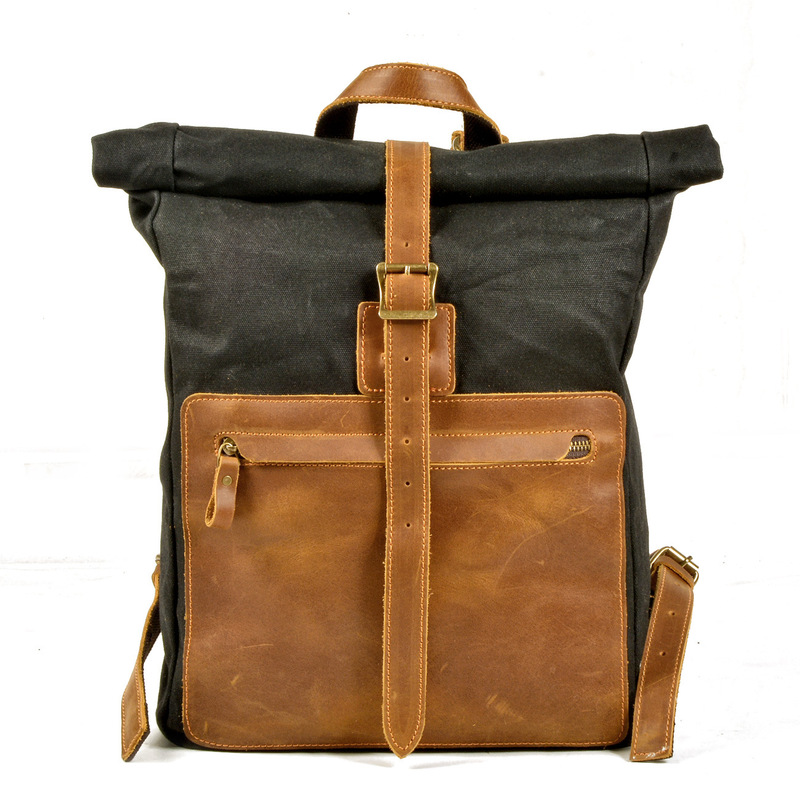 New model simple and retro wax - Canvas Backpack Casual ulasan dan harga