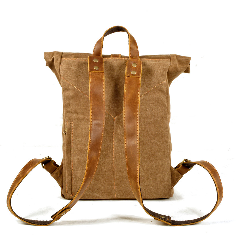 New model simple and retro wax - Canvas Backpack Casual ulasan dan harga