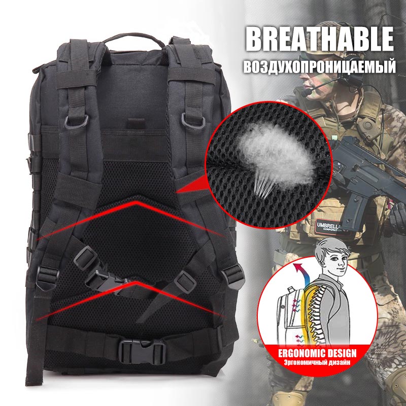 AA 60L Army Military Tactical  - Rucksack Military Style ulasan dan harga