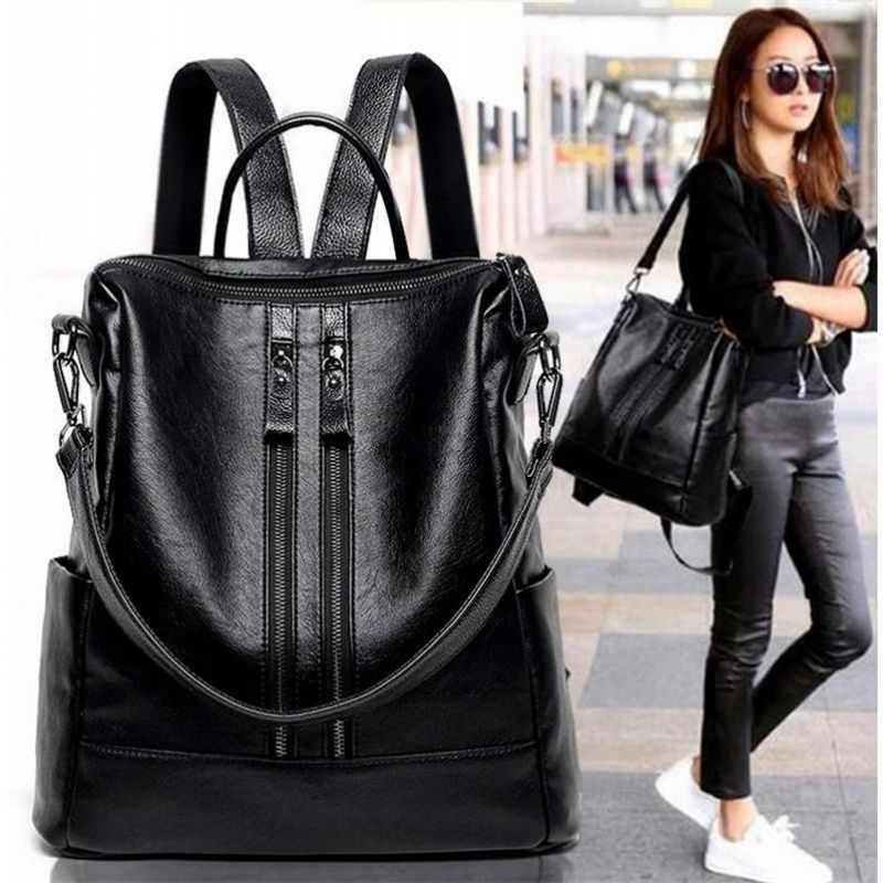 Women Soft Leather Backpack Sc - Canvas Backpack Casual ulasan dan harga