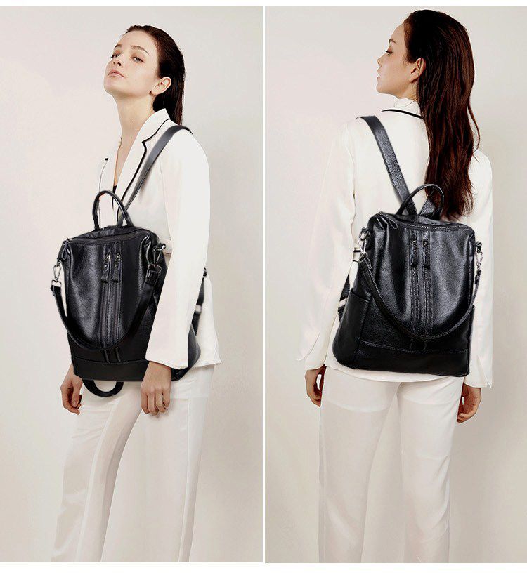 Women Soft Leather Backpack Sc - Canvas Backpack Casual ulasan dan harga