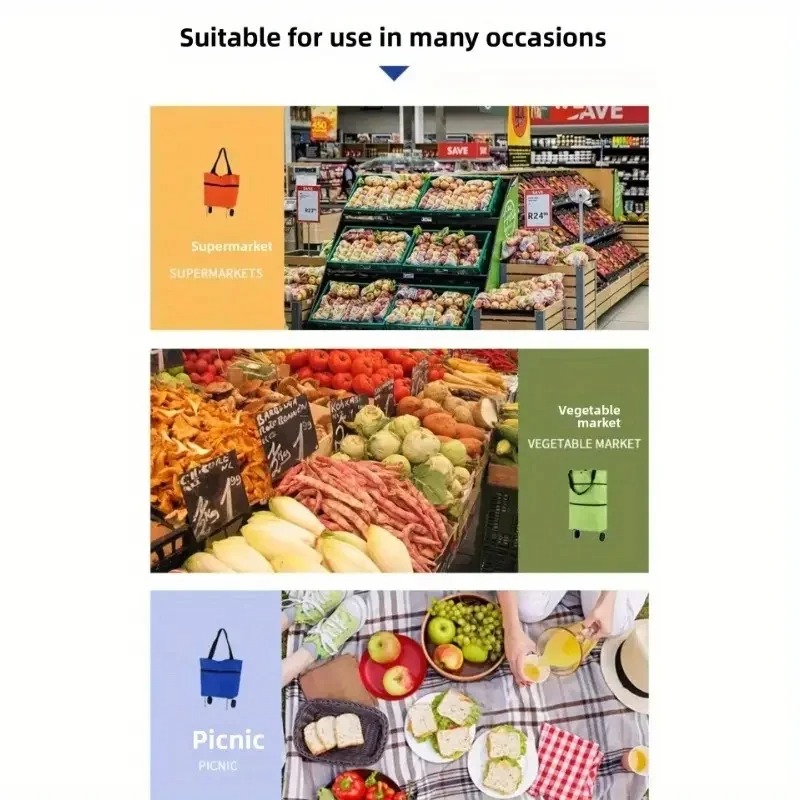 Foldable Portable Shopping Car - Foldable Backpack Small ulasan dan harga