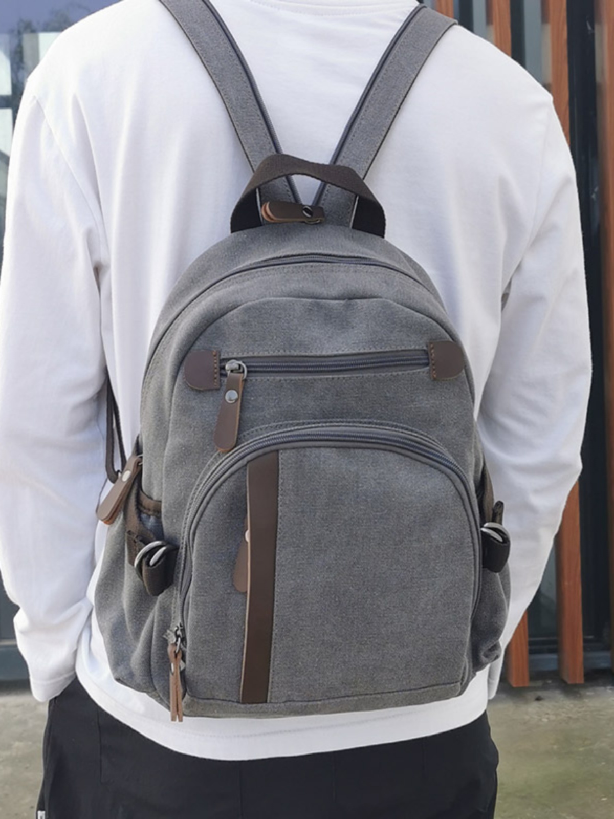 Small Canvas Backpack Men's Sp - Canvas Backpack Casual ulasan dan harga
