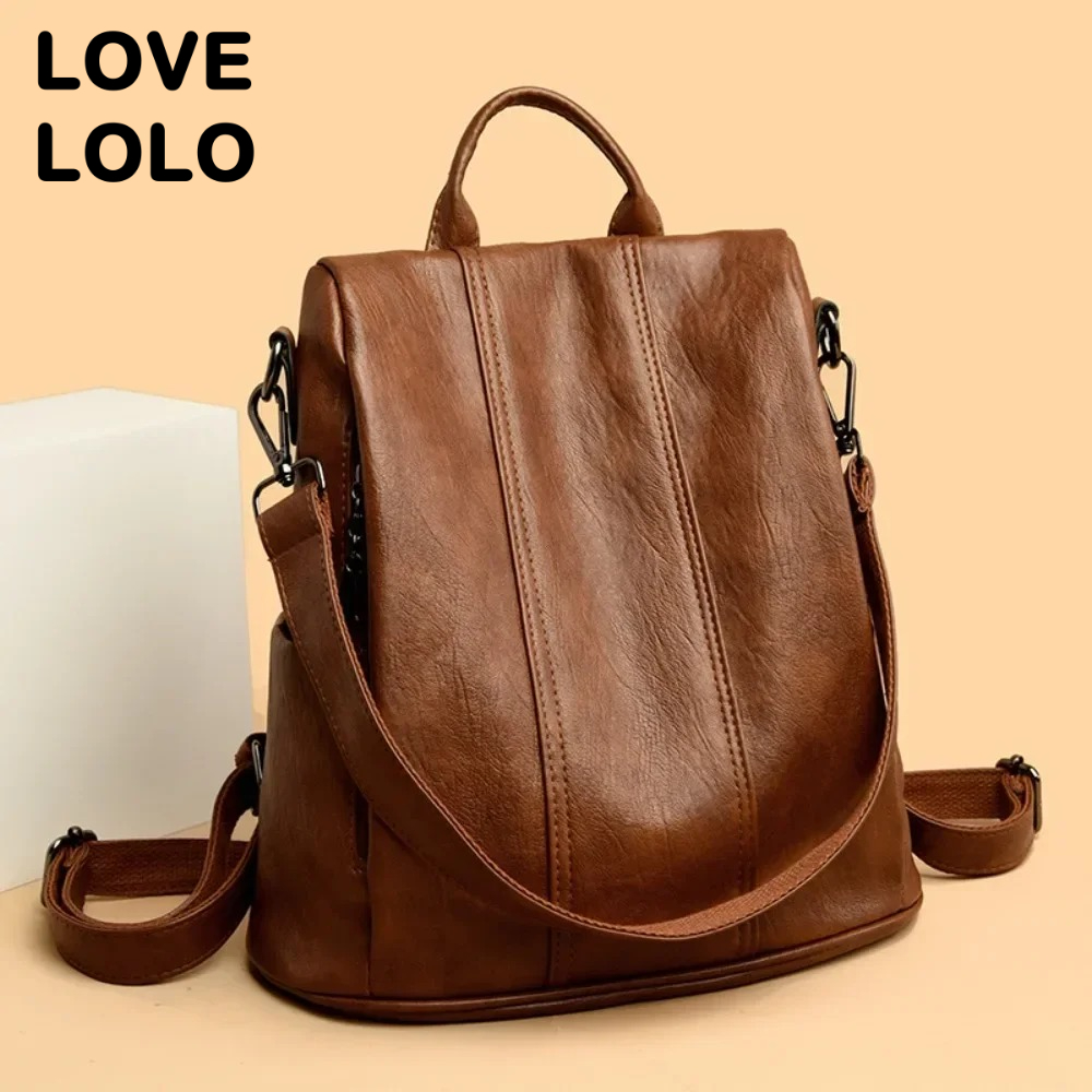 NEW Anti-theft Laptop Backpack - Leather Backpack Vintage ulasan dan harga