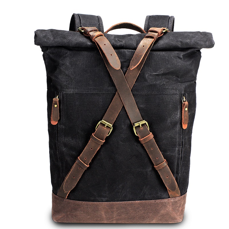 Retro Canvas Leather Backpacks - Leather Backpack Vintage ulasan dan harga